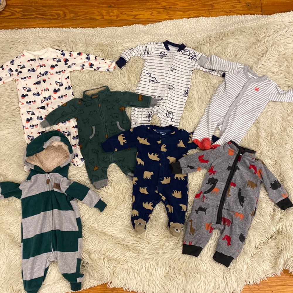 BUNDLE OF 7 BABY BOY PAJAMAS